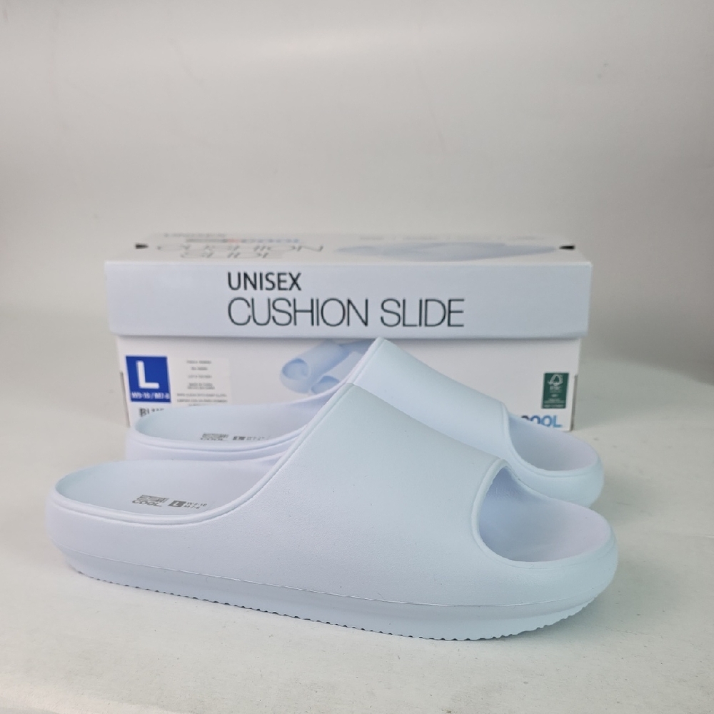 32 Degrees Women's Slides Size 9-10 Men's Size 7-8 Large Blue Cushion Shoes